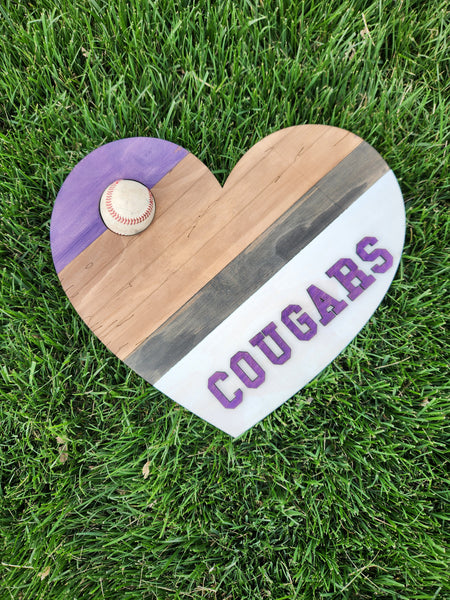 Baseball Heart Doorhanger