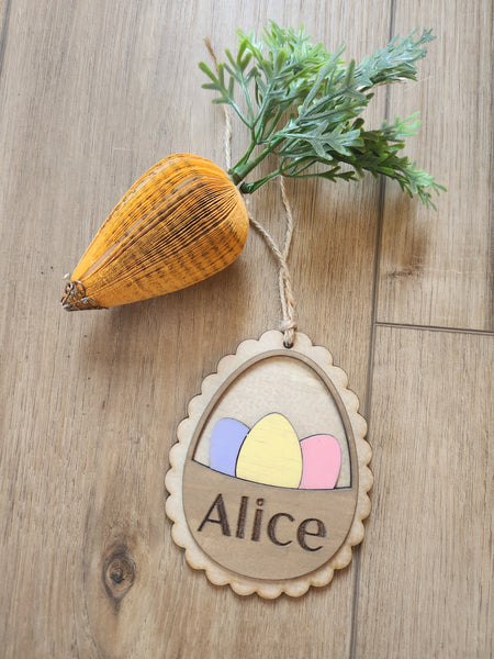 Eggs In Basket Easter Tag