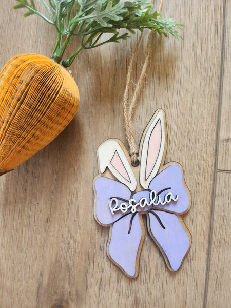 Bunny Bow Easter Tag
