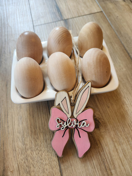 Bunny Bow Easter Tag