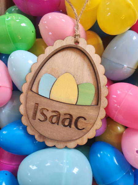 Eggs In Basket Easter Tag
