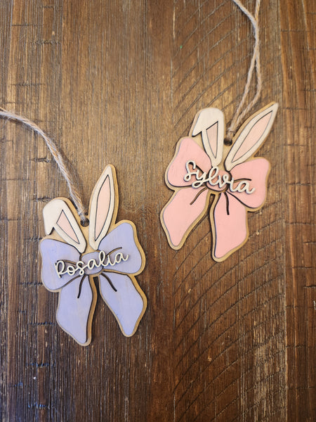 Bunny Bow Easter Tag