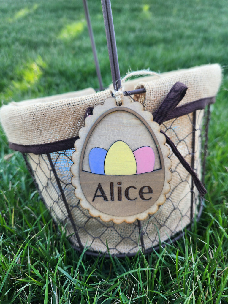 Eggs In Basket Easter Tag