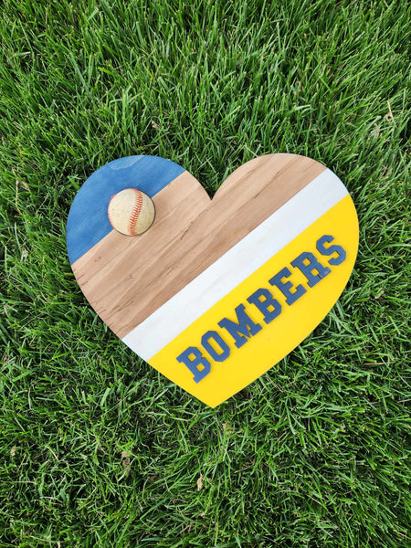 Baseball Heart Doorhanger