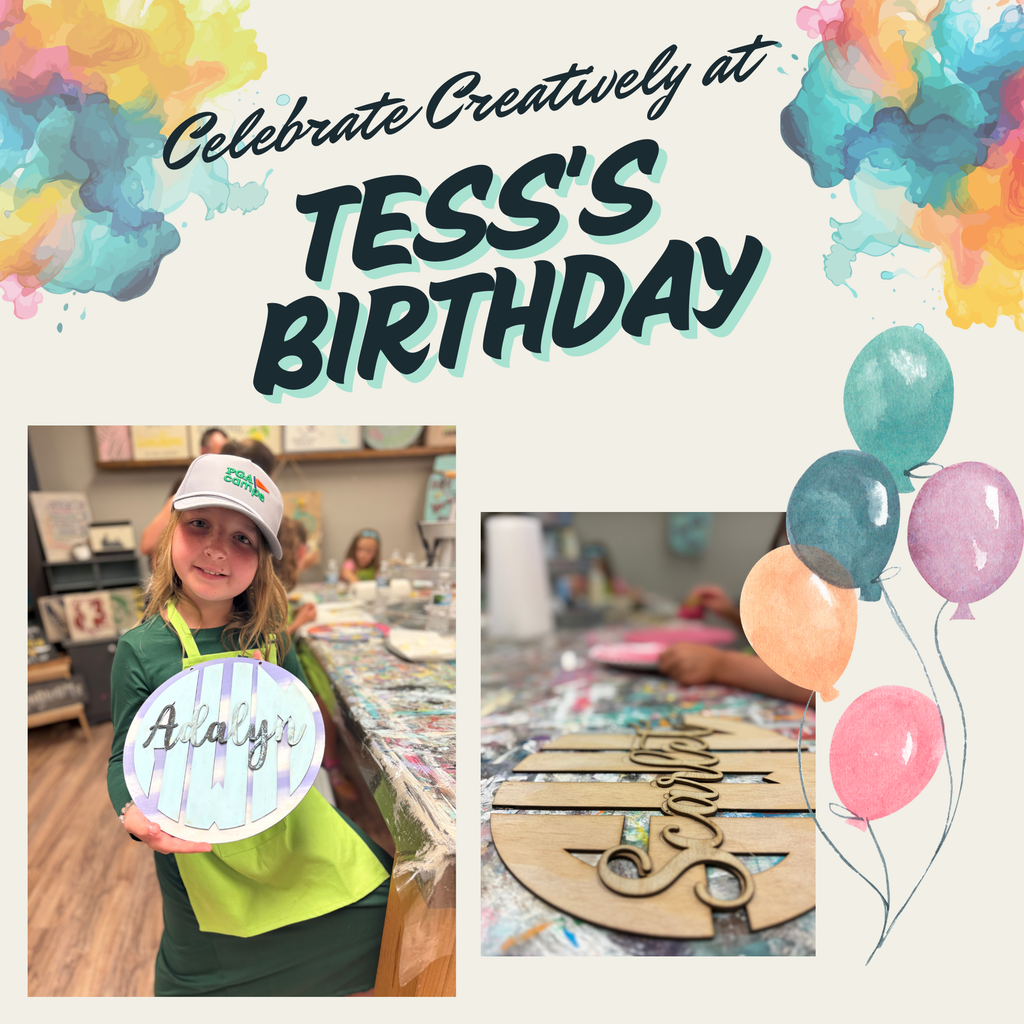 3/21 Tess's Birthday Party 3-D Monogram Signs