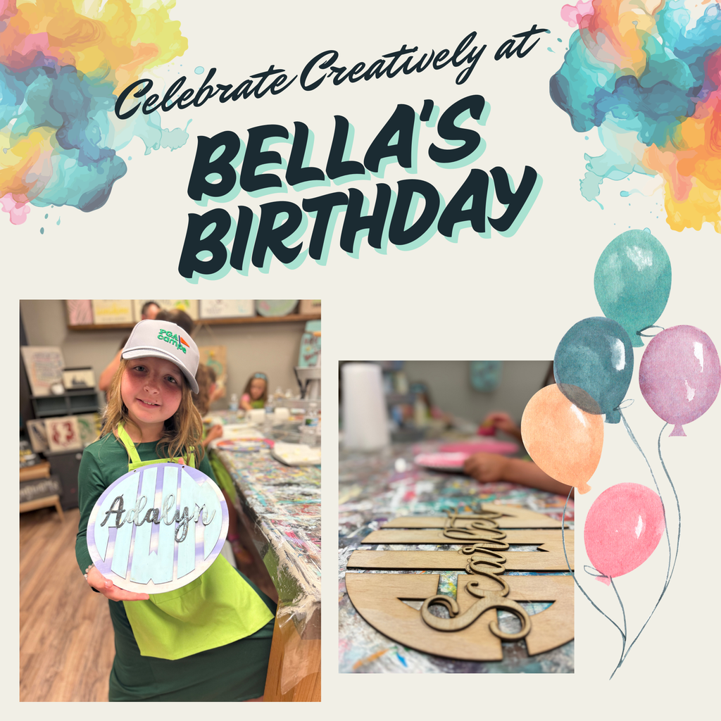 9/5 Bella's Birthday Party 3-D Monogram Signs