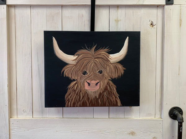 11/18 Highland Cow Painting