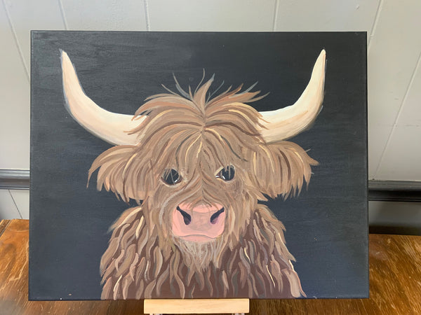 11/18 Highland Cow Painting