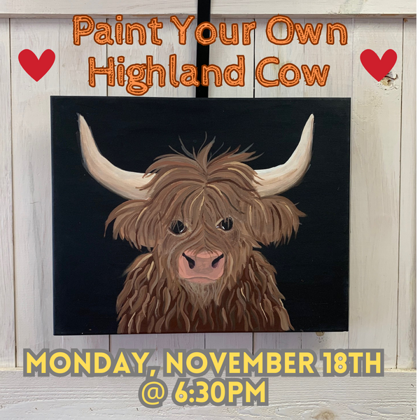 11/18 Highland Cow Painting