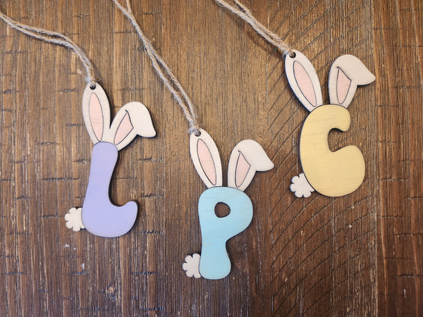 Letter with Ears Easter Tag
