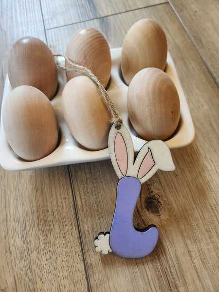 Letter with Ears Easter Tag