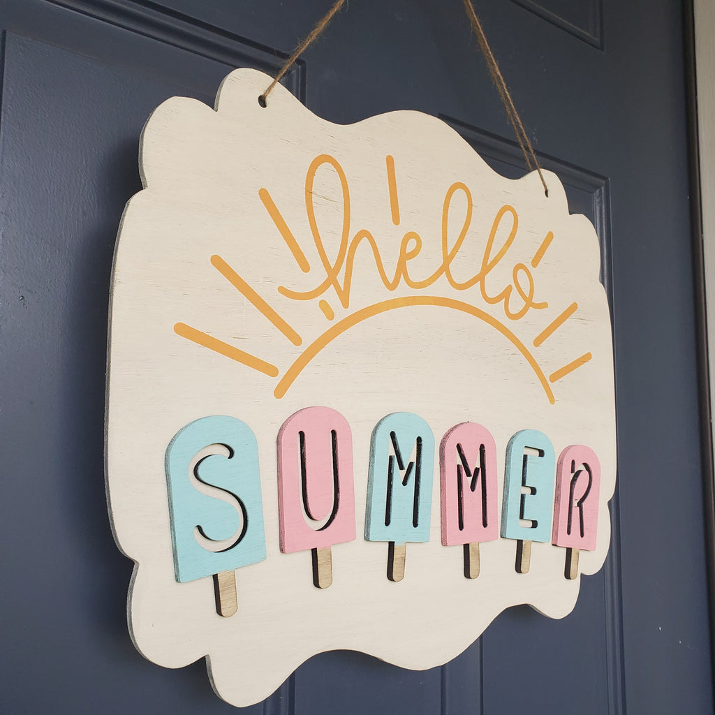 !!! Hello Summer 3-D Door Hanger