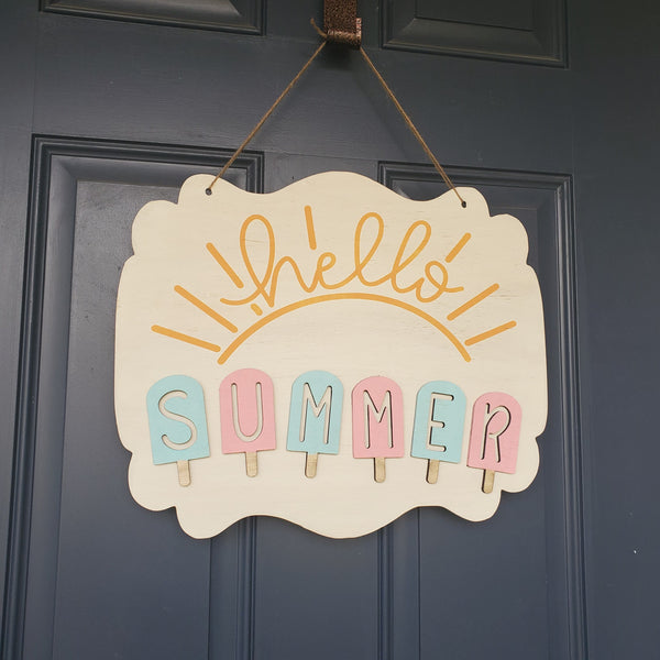 !!! Hello Summer 3-D Door Hanger